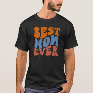 Camiseta Retro Groovy Glow Melhor Mãe Já Onda Hippie Boho 7