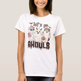 Camiseta Retro Groovy Go Ghouls Halloween T shirts