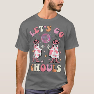 Camiseta Retro Groovy Go Ghouls Western Halloween Gho
