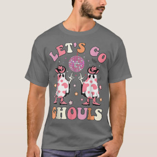 Camiseta Retro Groovy Go Ghouls Western Halloween Gho