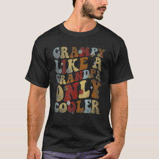 Camiseta Retro Groovy Grampy como um vovô só mais legal