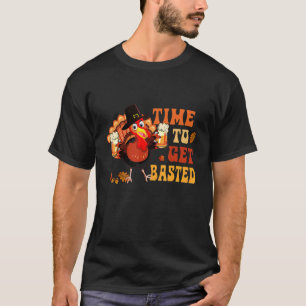 Camiseta Retro Groovy, Hora De A Turquia Ficar Feliz Obriga