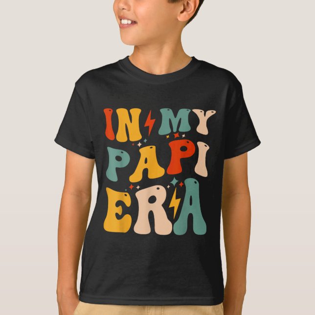 Camiseta Retro Groovy In My Pa Era Funny Father's Day Mens  (Frente)