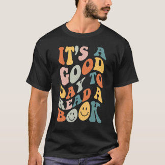 Camiseta Retro Groovy Itu2019s Um Bom Dia Para Ler Um Livro