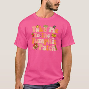 Camiseta Retro Groovy Leva-Me Ao Hallowee Do Pumpkin Patch