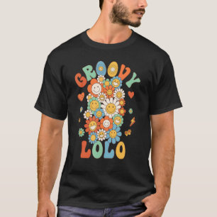 Camiseta Retro Groovy Lolo Groovy Festa de aniversário Corr