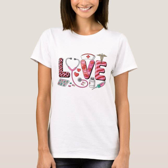 Camiseta Retro Groovy Love You More Checkered Valentine (Frente)