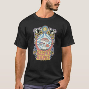 Camiseta Retro Groovy Mantenha-O Feliz Cogumelo Daisy Sun P