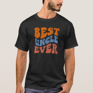 Camiseta Retro Groovy Melhor Tio Nunca Onda Hippie Boho 70s