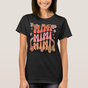 Camiseta Retro Groovy Mimi Best Mimi Ever Hello Fall Obriga