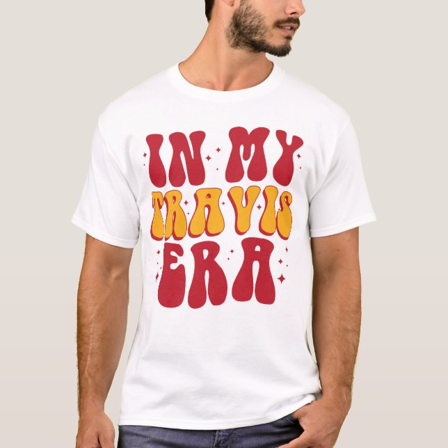 Camiseta Retro Groovy Na Minha Época Travis (Frente)