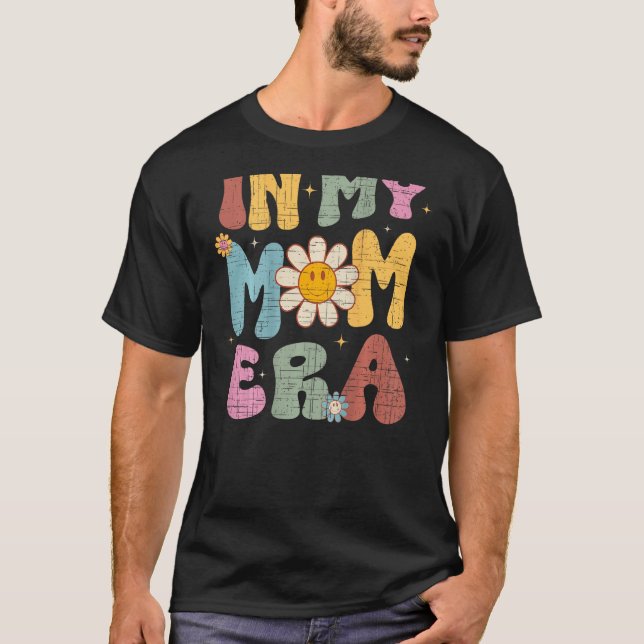 Camiseta Retro Groovy Na Minha Era Mãe, Clube De Mães Legal (Frente)