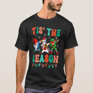 Camiseta Retro Groovy Natal É A Época dos Papais noeis Hipp