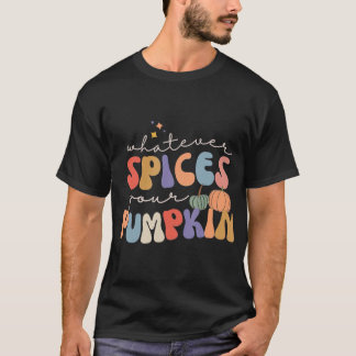Camiseta Retro Groovy O Que Espetar O Seu Pumpkin Fall Hal