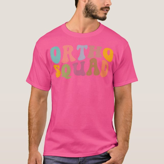 Camiseta Retro Groovy Ortho Squad Ortho Nurse Médico (Frente)
