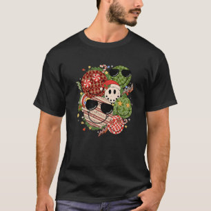 Camiseta Retro Groovy Papais noeis Feliz Natal Família Hipp