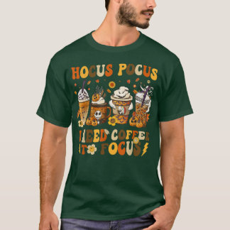 Camiseta Retro Groovy Preciso De Horrores De Café Hippie Ha