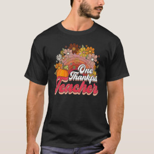 Camiseta Retro Groovy Rainbow One Obrigado Professor