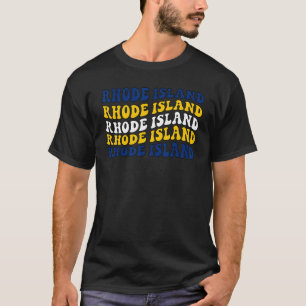 Camiseta Retro Groovy Rhode Island State Home I Love Rhode