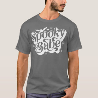 Camiseta Retro Groovy Spooky Babe Spooky Season Engraçado H