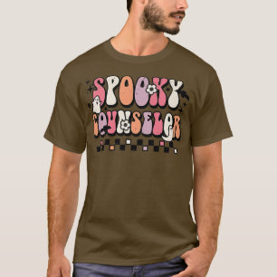 Camiseta Retro Groovy Spooky Conselheiro Halloween Ghost Sp