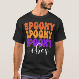 Camiseta Retro Groovy Spooky Vibes Halloween