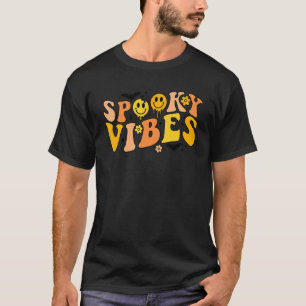 Camiseta Retro Groovy Spooky Vibes Halloween Spooky Season