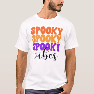 Camiseta Retro Groovy Spooky Vibes Vintage Halloween