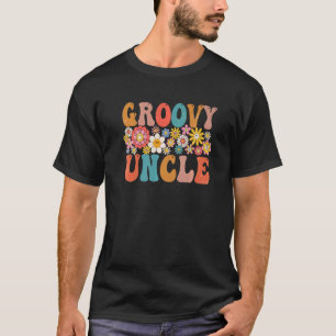Camiseta Retro Groovy Tio primeiro aniversario Party Family