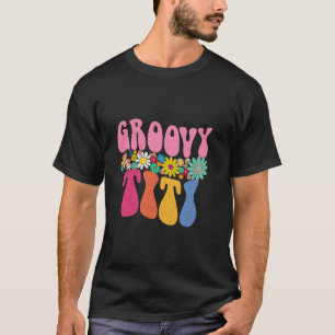 Camiseta Retro Groovy Titi Daisy Flower Presente Para Mãe