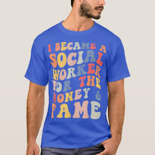 Camiseta Retro Groovy Tornei-Me Um Trabalhador Social Para