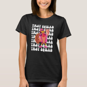 Camiseta Retro Groovy Turkey Trot Squad Ação de Graças Turq