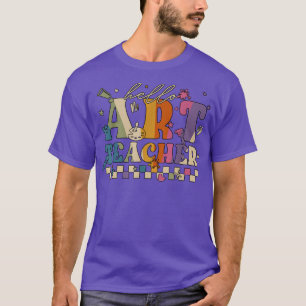 Camiseta Retro Groovy Vintage Music Art Para O Professor Da