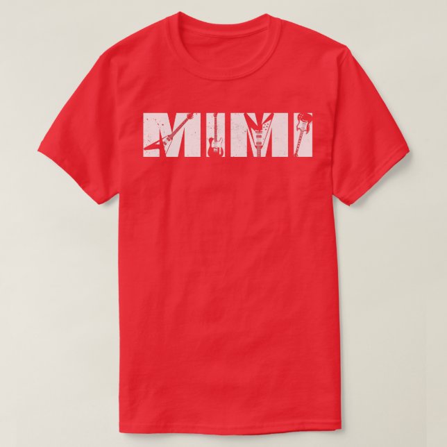 Camiseta Retro Guitarist Mother Mimi Guitar Mother's Day Mu (Frente do Design)