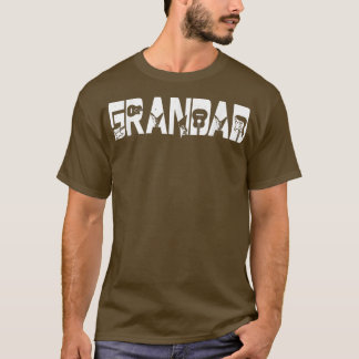 Camiseta Retro Guitarista Padre Grandad Dia de os pais de V