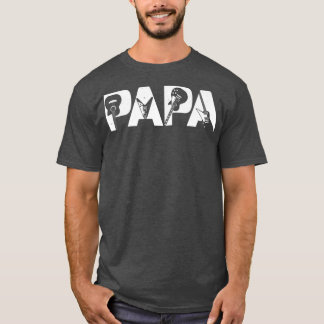 Camiseta Retro Guitarista Padre Papa Dia de os pais de Viol