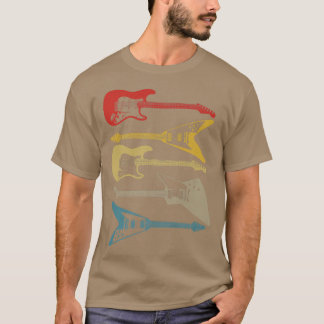 Camiseta Retro Guitarrista Guitarista Vintage Bass Bassista
