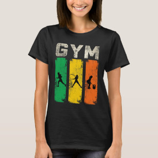 Camiseta Retro Gym Fitness Silhouette Man T-Shirt 