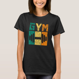 Camiseta Retro GYM Grunge Dumbbell