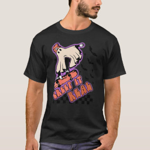 Camiseta Retro Halloween Crepe-lhe Real Vintage Ghost Hallo