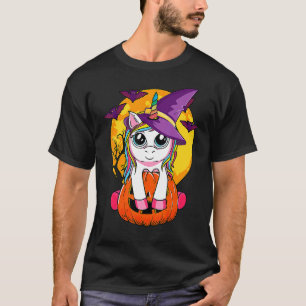 Camiseta Retro Halloween Cute Witchy Garotas do Unicórnio