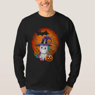 Camiseta Retro Halloween Cute Witchy Garotas do Unicórnio