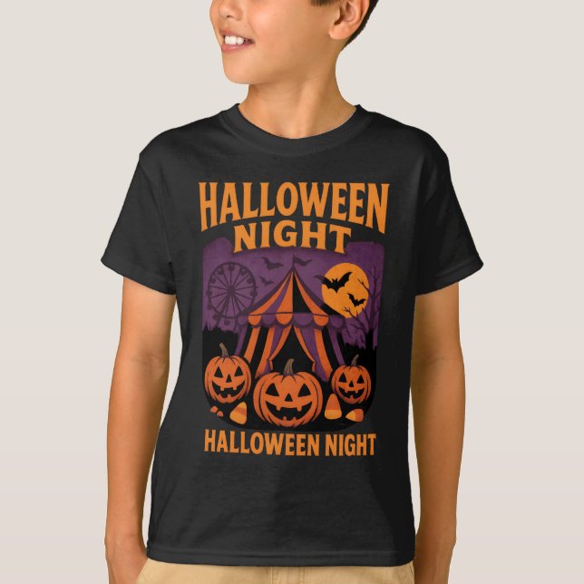 Camiseta Retro Halloween Festival Roupas Unisex (Frente)