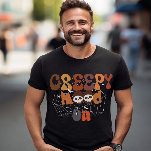 Camiseta Retro Halloween | Humor Assustador Em (Criador carregado)