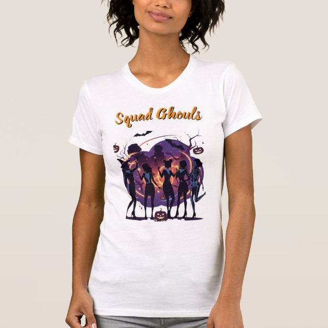 Camiseta Retro Halloween Squad Ghouls Women's T-Shirt (Frente)