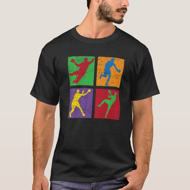 Camiseta Retro Handball Player Handballer Sports Goalkeeper (Frente)