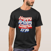 Retro Happy 250th Birthday America 1776 2026 EUA J