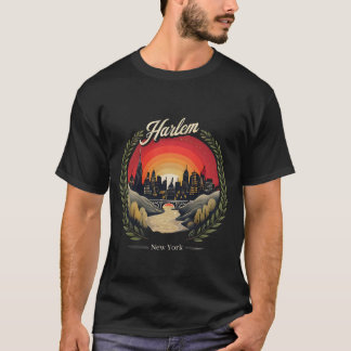 Camiseta Retro Harlem Sunset: Nova Iorque Skyline