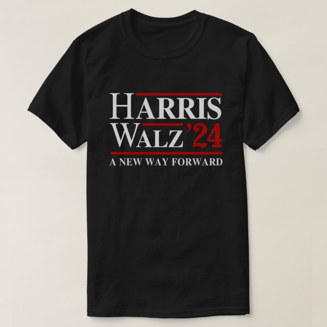 Camiseta Retro Harris Walz 24 - Novo caminho a seguir (Frente do Design)