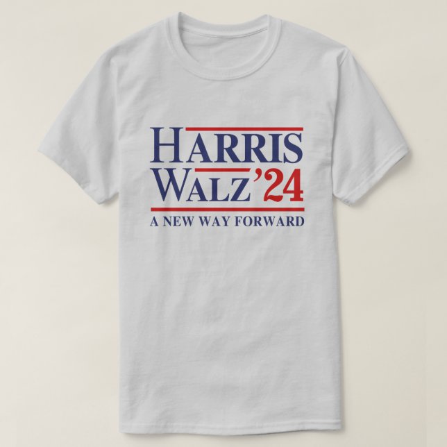 Camiseta Retro Harris Walz 24 - Novo caminho a seguir (Frente do Design)